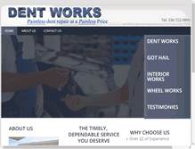 Tablet Screenshot of dentworksnc.com